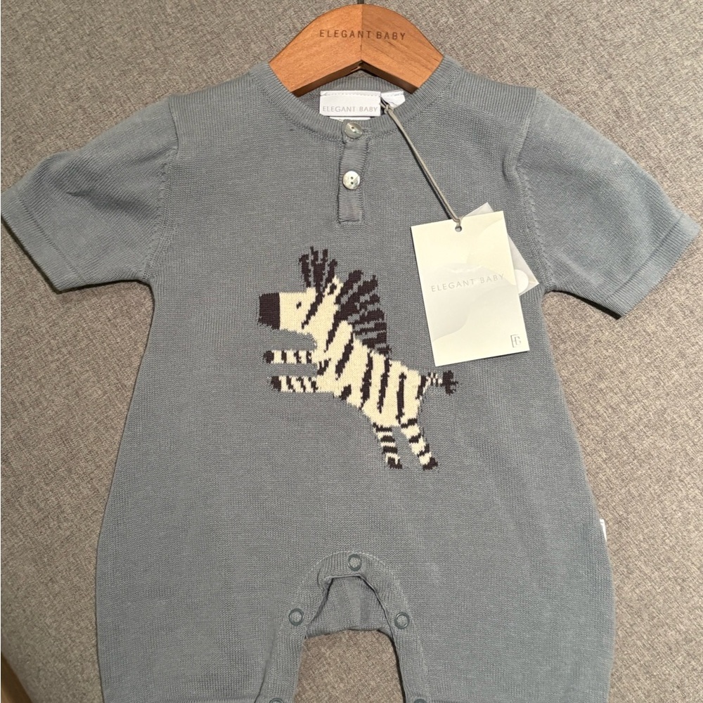 Elegant Baby Baby Romper with Zebra Design
